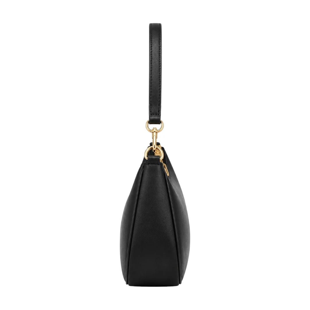 Linat Black Dual Strap Shoulder Bag